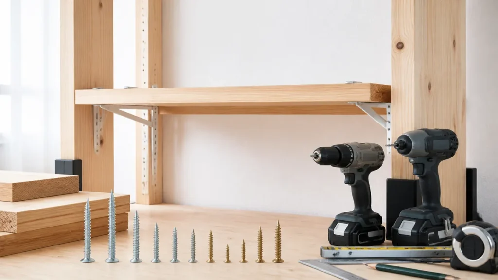diy収納棚は柱と棚受けで決まる｜2×4が38×89mmの理由と棚板の出40mm以内のアイキャッチ画像